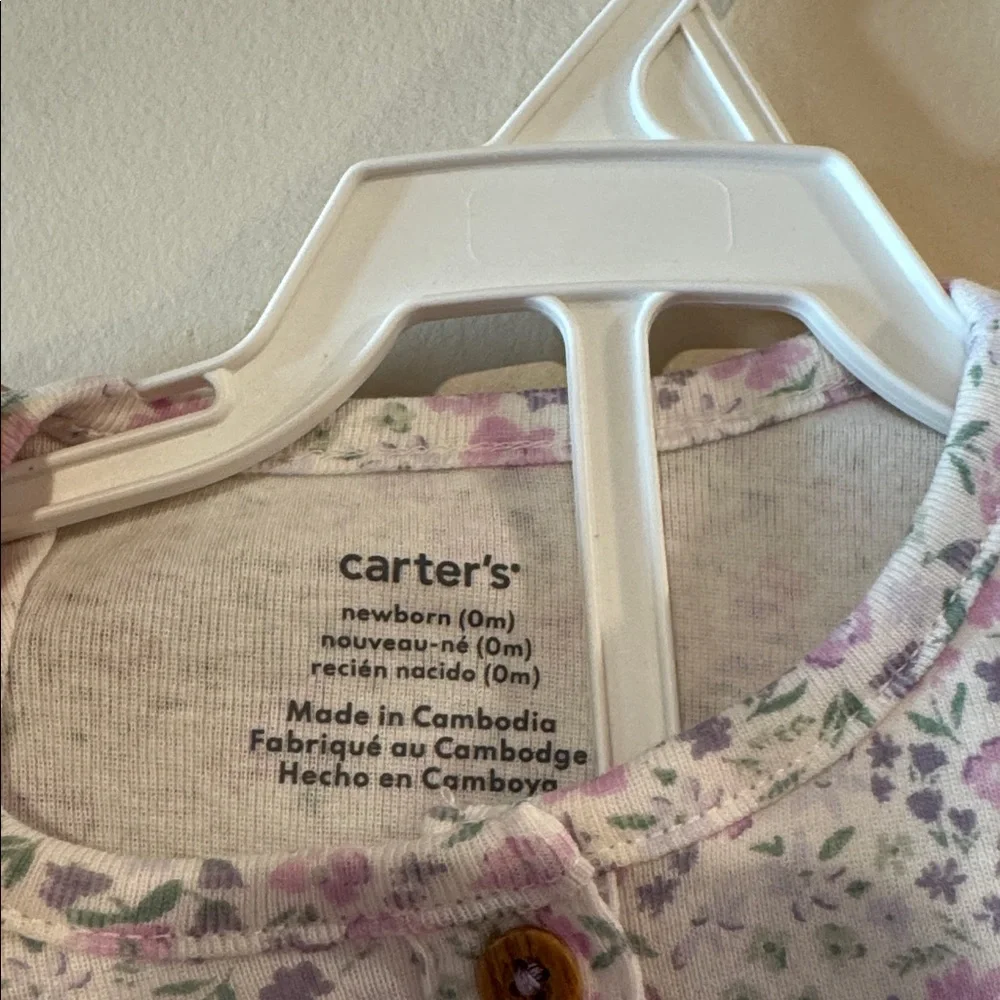 Carters‎ Purple Floral Outfit Set Newborn NWT